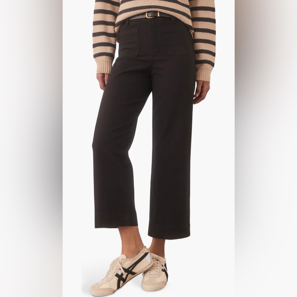 NWT Marine Layer Brigit cotton high waist wide leg crop Pants size 4
